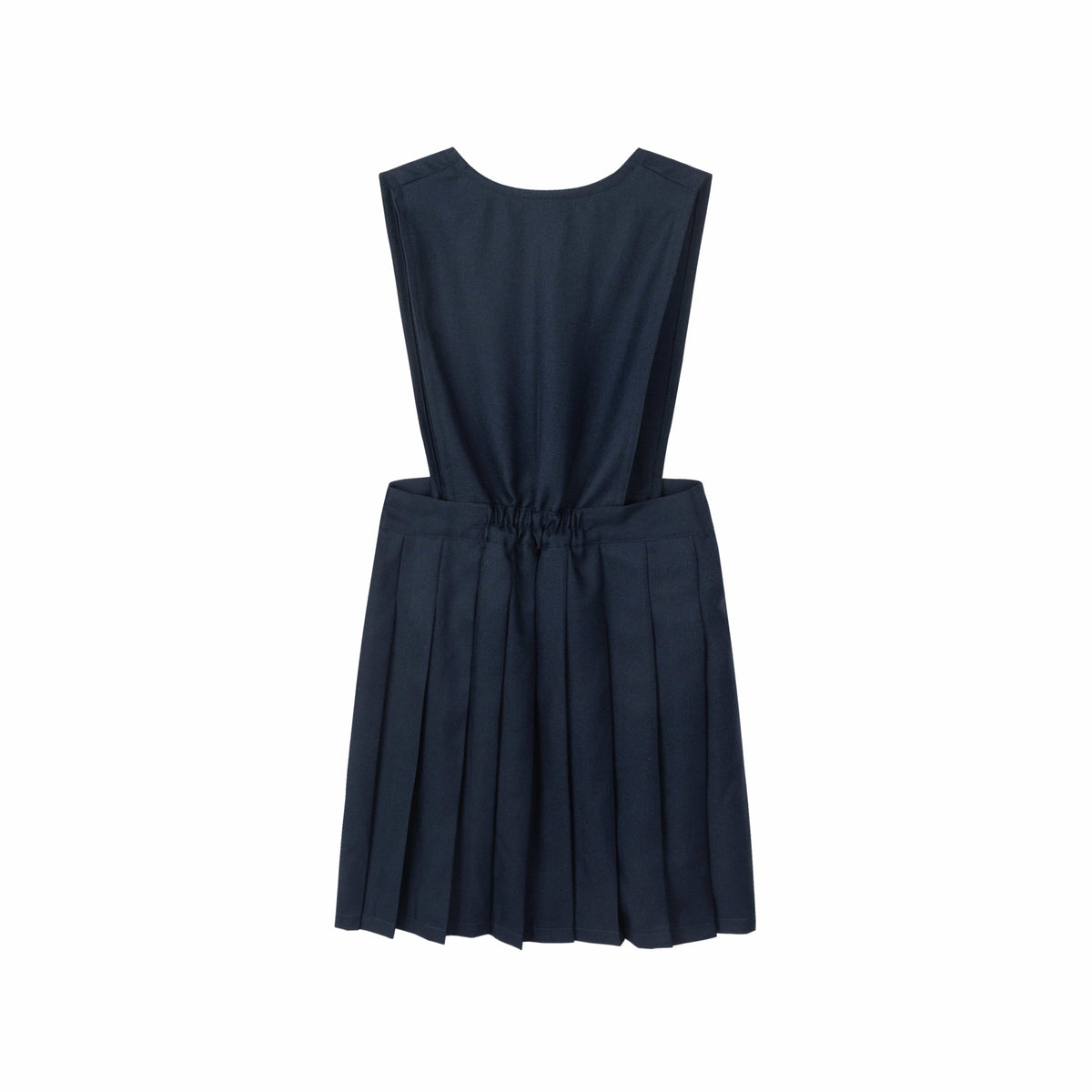 Everanne Girls’ Twill Pleated Dress with Side Zipper Classic Backpack Design Navy