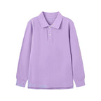 Everanne Unisex Lilac Long Sleeve Uniform Polo Shirt