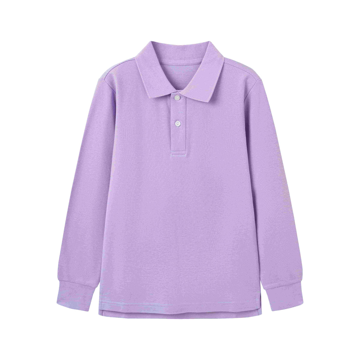 Everanne Unisex Lilac Long Sleeve Uniform Polo Shirt