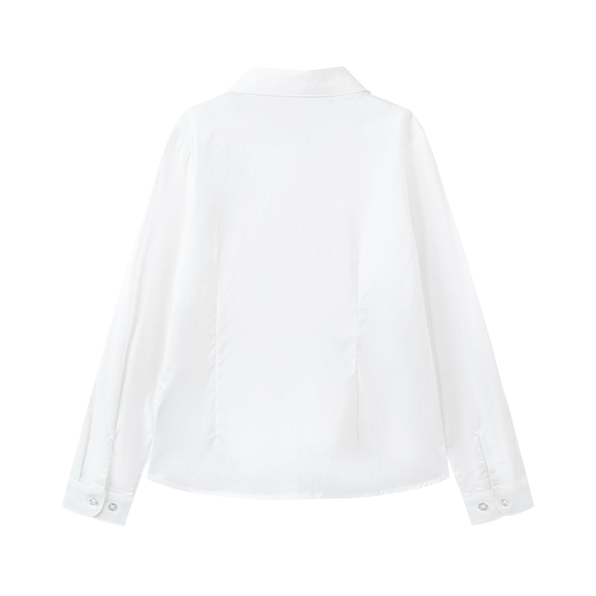 Everanne Girls Stretch Poplin Long Sleeve School Shirt Club Collar