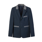 Everanne Boys Fabric Blazer Flat Suit Collar Durable Stitching Rear Vent Smooth Lining