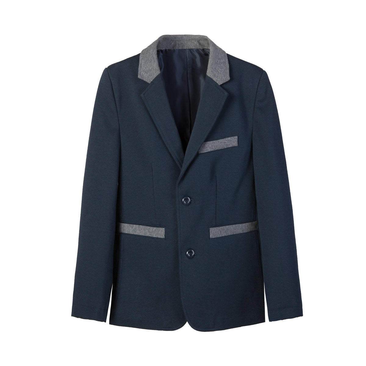 Everanne Boys Fabric Blazer Flat Suit Collar Durable Stitching Rear Vent Smooth Lining