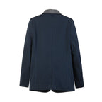 Everanne Boys Fabric Blazer Flat Suit Collar Durable Stitching Rear Vent Smooth Lining