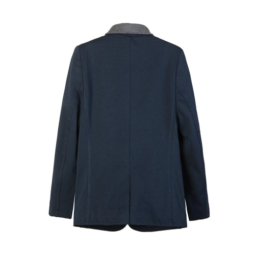 Everanne Boys Fabric Blazer Flat Suit Collar Durable Stitching Rear Vent Smooth Lining