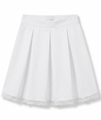 Ivory Pleated Academy Skirt