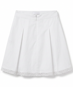 Ivory Pleated Academy Skirt